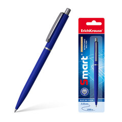 Ручка шариковая автоматическая ErichKrause Smart, цвет чернил - синий (в блистере по 1 шт.) цена и информация | Письменные принадлежности | pigu.lt