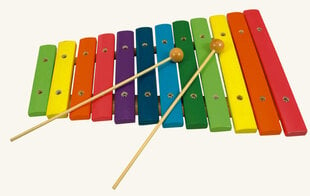 Деревянный ксилофон Bino "Радуга" цена и информация | Игрушки для малышей | pigu.lt