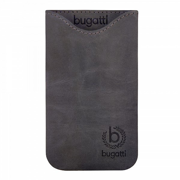 Bugatti universalus dėklas Skinny, odinis, pilkas