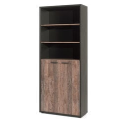 Шкаф Aatrium Pronto 4, черный/коричневый цвет цена и информация | Шкафчики в гостиную | pigu.lt