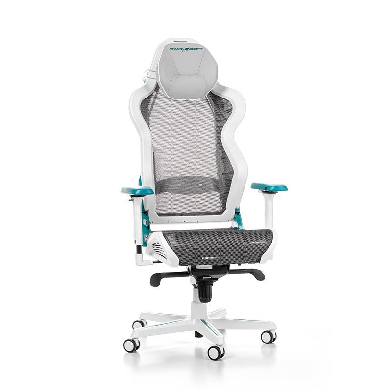 Ergonominė kėdė DXRACER Air Series R1S-WQG, balta/žydra kaina ir informacija | Biuro kėdės | pigu.lt