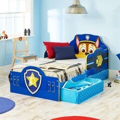Vaikiška lova su stalčiais Paw Patrol, 145x68x77 cm, mėlyna цена и информация | Детские кровати | pigu.lt