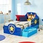 Vaikiška lova su stalčiais Paw Patrol, 145x68x77 cm, mėlyna цена и информация | Vaikiškos lovos | pigu.lt