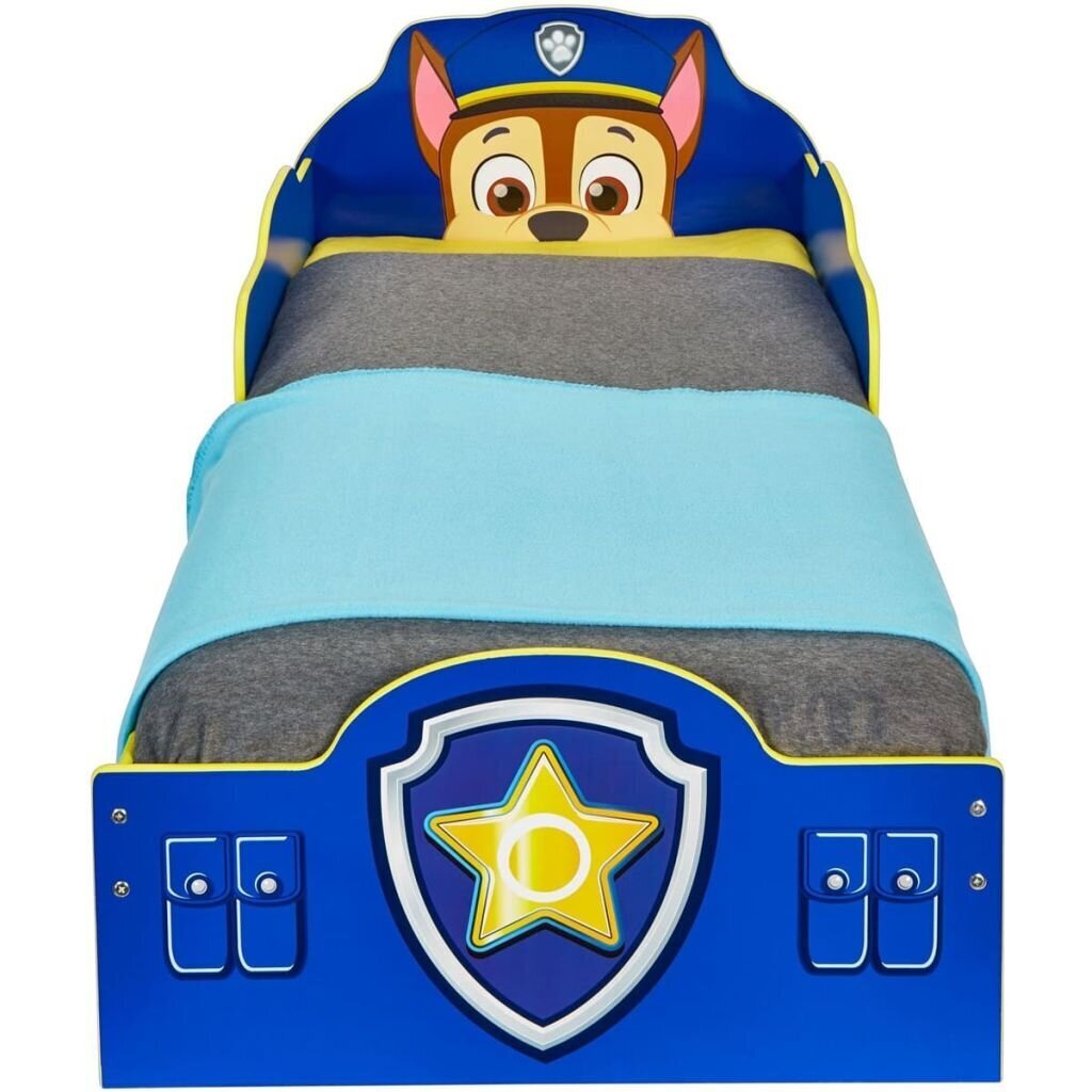 Vaikiška lova su stalčiais Paw Patrol, 145x68x77 cm, mėlyna цена и информация | Vaikiškos lovos | pigu.lt