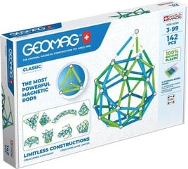 Магнитный конструктор Geomag Classic Green Line, 142 д. цена и информация | Конструкторы и кубики | pigu.lt