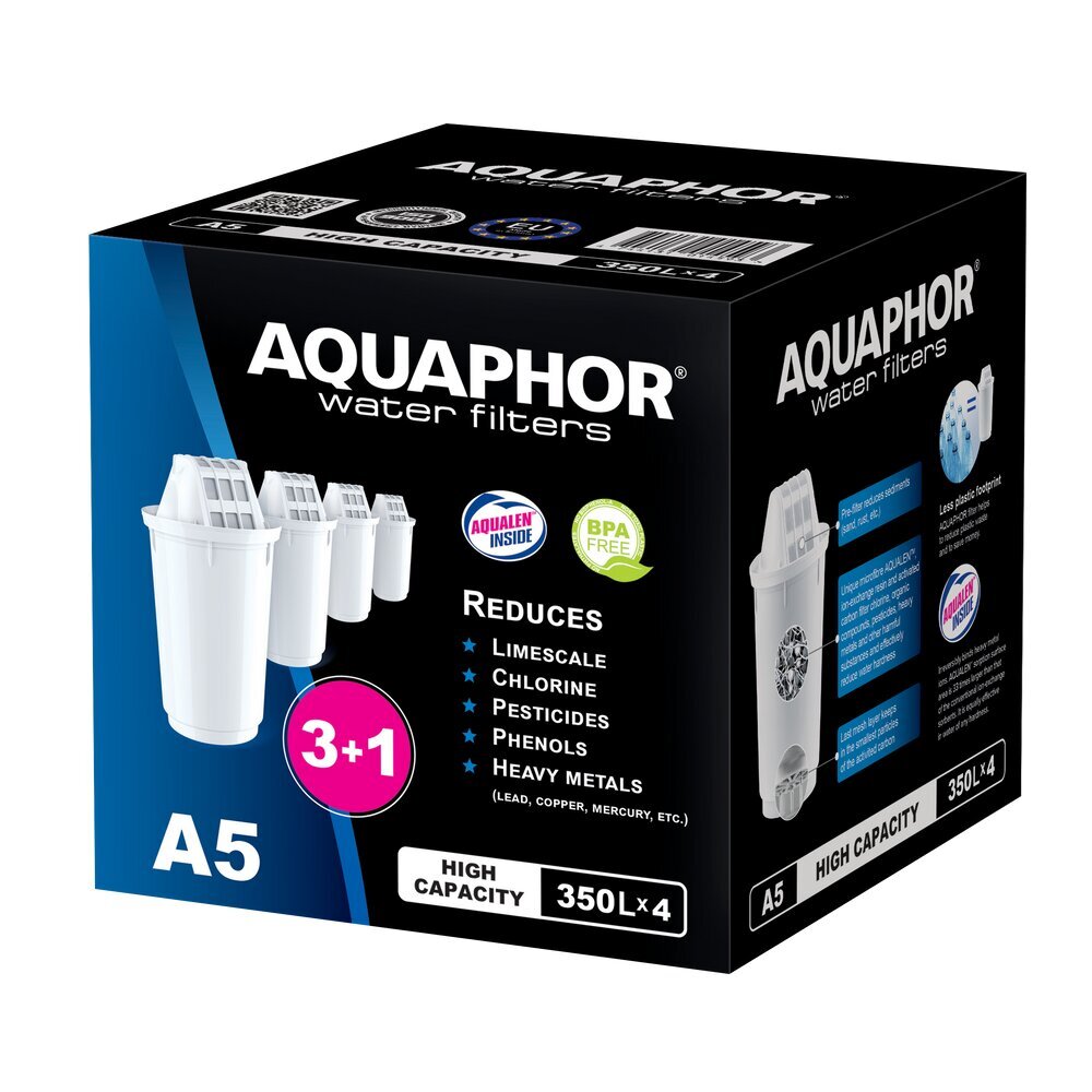 Aquaphor A5, 4 vnt. kaina ir informacija | Vandens filtrai | pigu.lt