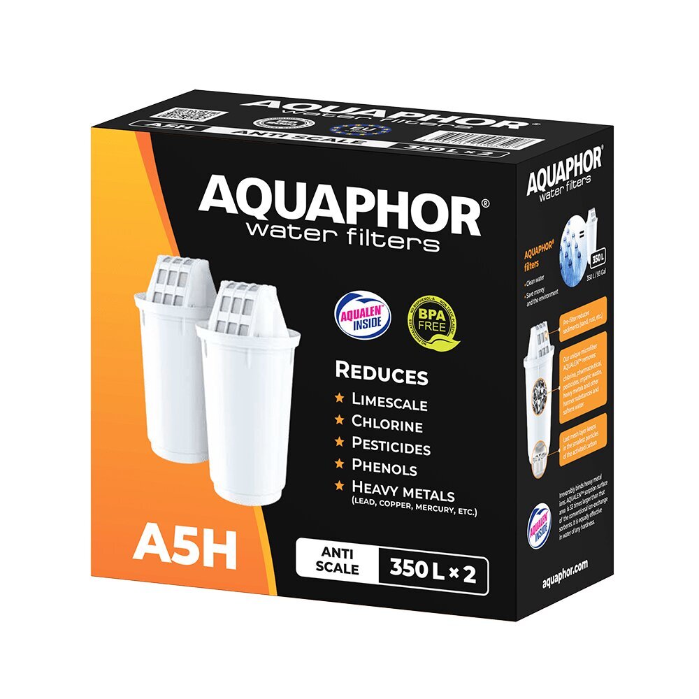 Aquaphor A5H, 2 vnt. цена и информация | Vandens filtrai | pigu.lt