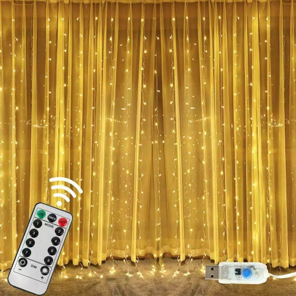 Šviesos juostelės MicroLED, šiltai balta, 3 m. x 2 m. цена и информация | Girliandos | pigu.lt