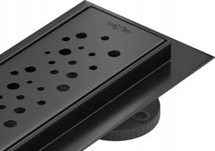 Dušo latakas Mexen Dots, Black 500 mm kaina ir informacija | Dušo latakai | pigu.lt