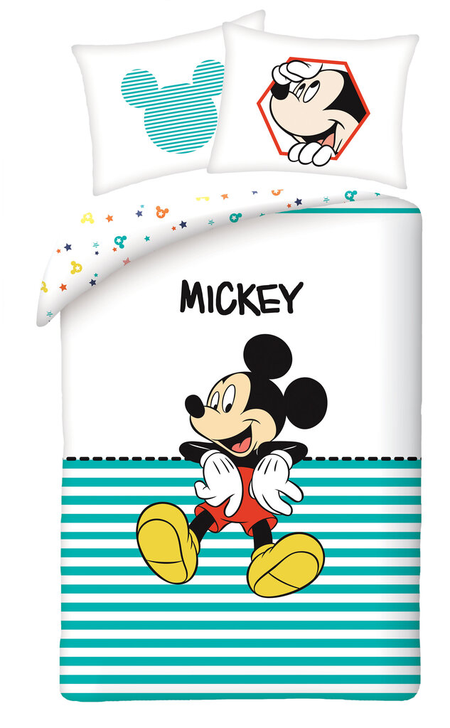 Vaikiškas patalynės komplektas Mickey 140x200, 2 dalių kaina ir informacija | Patalynė kūdikiams, vaikams | pigu.lt