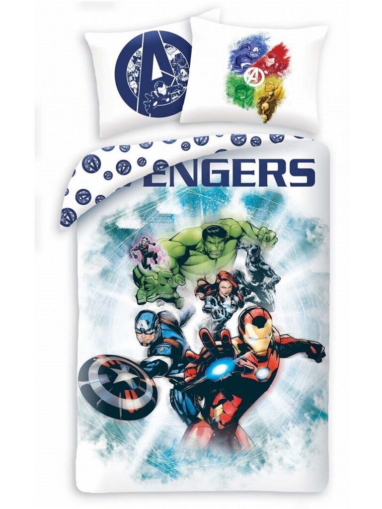 Vaikiškas patalynės komplektas Avengers 140x200, 2 dalių kaina ir informacija | Patalynė kūdikiams, vaikams | pigu.lt