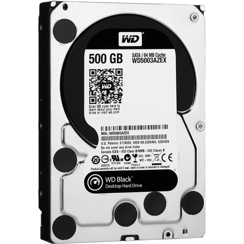 Western Digital WD5003AZEX Black HDD 500GB 2.5" 7200RPM SATA3 64MB kaina ir informacija | Vidiniai kietieji diskai (HDD, SSD, Hybrid) | pigu.lt