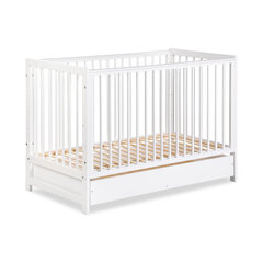 Kūdikio lovytė Timi 60x120 cm, balta kaina ir informacija | Klupš Vaiko kambario baldai | pigu.lt