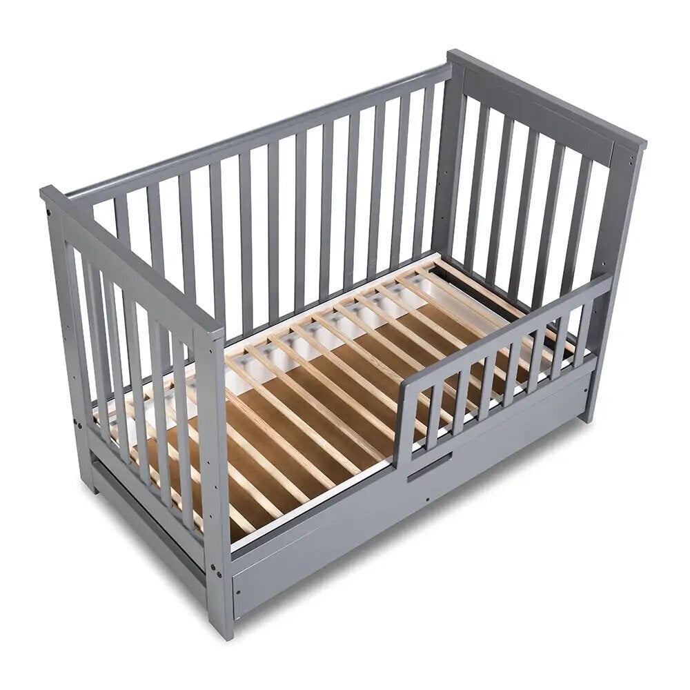 Lovytė Klups Iwo, 60x120 cm, pilka kaina ir informacija | Kūdikių lovytės | pigu.lt