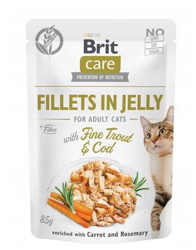 Brit Care suaugusioms katėms su vištiena ir upėtakiu, 24x85 g цена и информация | Konservai katėms | pigu.lt