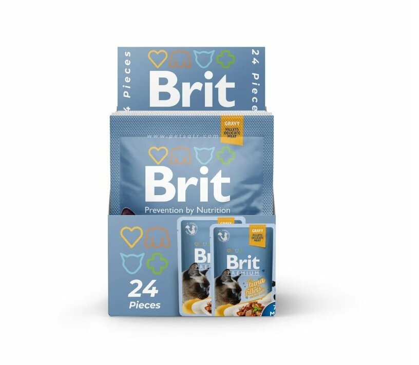 Brit Premium Fillets in Gravy tuna konservai katėms ,24x85 g kaina ir informacija | Konservai katėms | pigu.lt