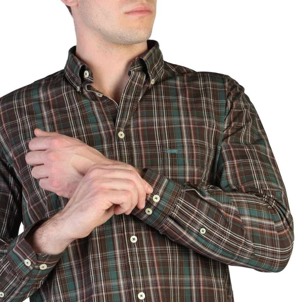 Marškiniai vyrams Carrera Jeans, rudi kaina ir informacija | Vyriški marškiniai | pigu.lt