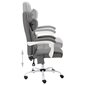 Masažinė biuro kėdė, pilka kaina ir informacija | Biuro kėdės | pigu.lt