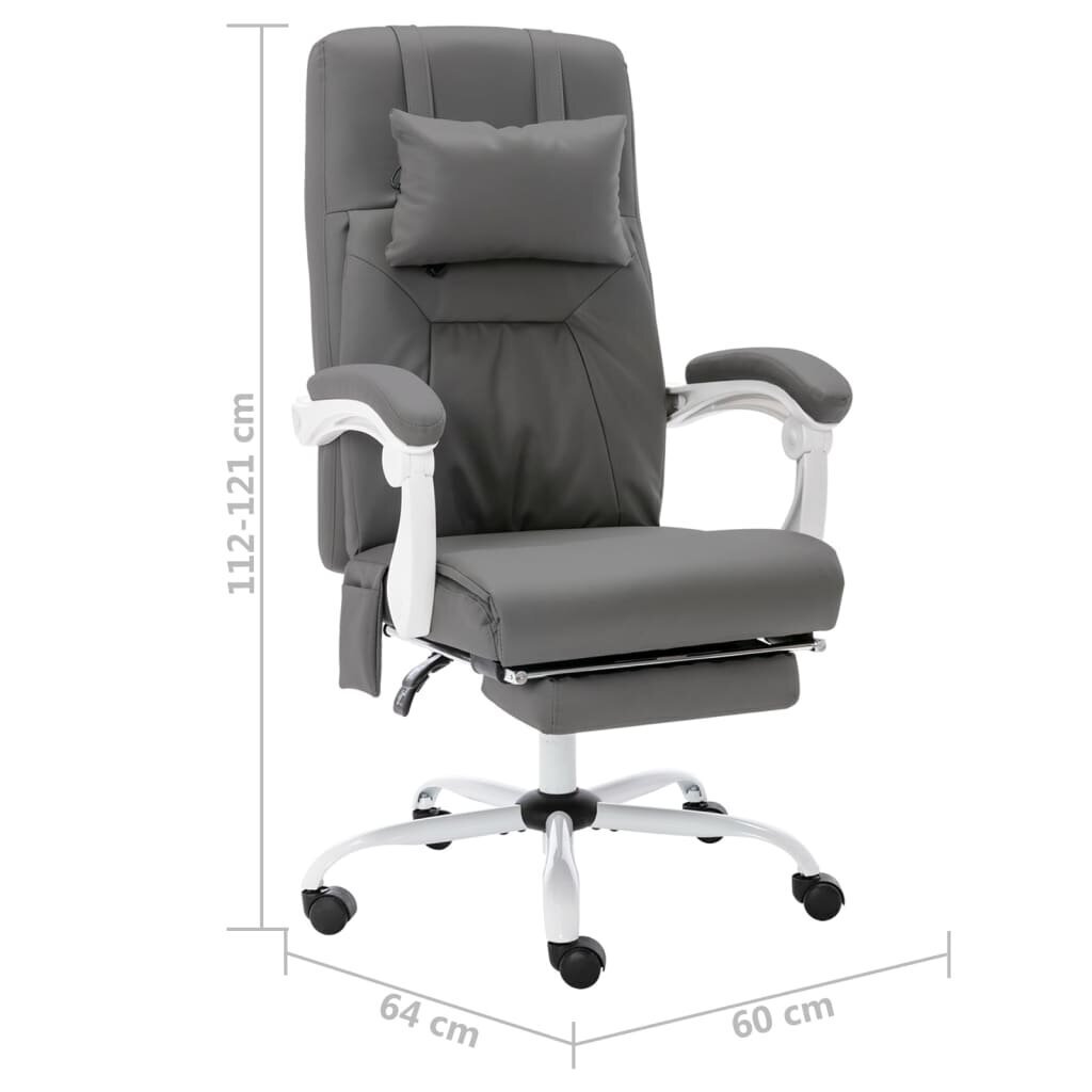 Masažinė biuro kėdė, pilka kaina ir informacija | Biuro kėdės | pigu.lt