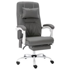 Masažinė biuro kėdė, pilka цена и информация | Офисные кресла | pigu.lt