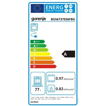 Gorenje BOS6737E06FBG kaina ir informacija | Orkaitės | pigu.lt