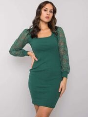Rue Paris Темно-зеленое платье с кружевом цена и информация | Платья | pigu.lt
