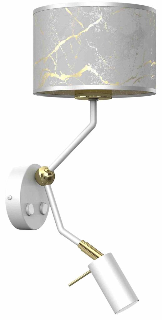 Sieninis šviestuvas SENSO White/Gold 1xE27 + 1x mini GU10 kaina ir informacija | Sieniniai šviestuvai | pigu.lt