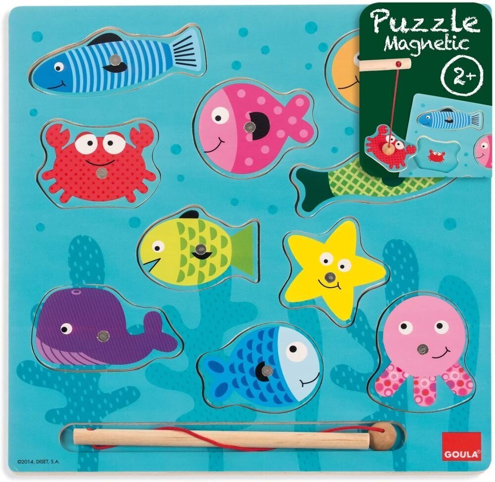 Medinė Magnetinė Žvėjyba Fishing Fun, Goula 53131 цена и информация | Konstruktoriai ir kaladėlės | pigu.lt