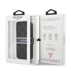GUBKP13X4GDGR Guess PU 4G Printed Stripe Book Case for iPhone 13 Pro Max Grey цена и информация | Чехлы для телефонов | pigu.lt