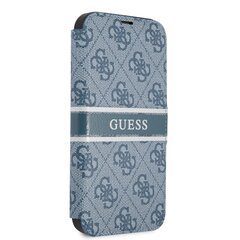 GUBKP13S4GDBL Guess PU 4G Printed Stripe Book Case for iPhone 13 Mini Blue цена и информация | Чехлы для телефонов | pigu.lt