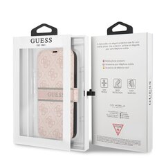 GUBKP13X4GDPI Guess PU 4G Printed Stripe Book Case for iPhone 13 Pro Max Pink цена и информация | Чехлы для телефонов | pigu.lt