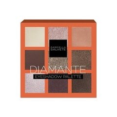 Палитра теней для век в теплых оттенках бежевого и коричневого Gabriella Salvete Diamante Eyeshadow Palette Bronze цена и информация | Тушь, средства для роста ресниц, тени для век, карандаши для глаз | pigu.lt