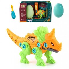 Dinozauras spalvingoje pakuotėje su kiaušiniu + Atsuktuvas kaina ir informacija | Konstruktoriai ir kaladėlės | pigu.lt