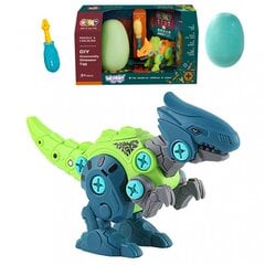Raptor dinozauras spalvingoje pakuotėje su kiaušiniu + Atsuktuvas kaina ir informacija | Konstruktoriai ir kaladėlės | pigu.lt