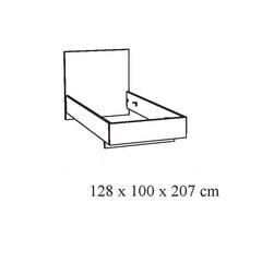 Кровать Helga, 120x200 см, белая цена и информация | Кровати | pigu.lt