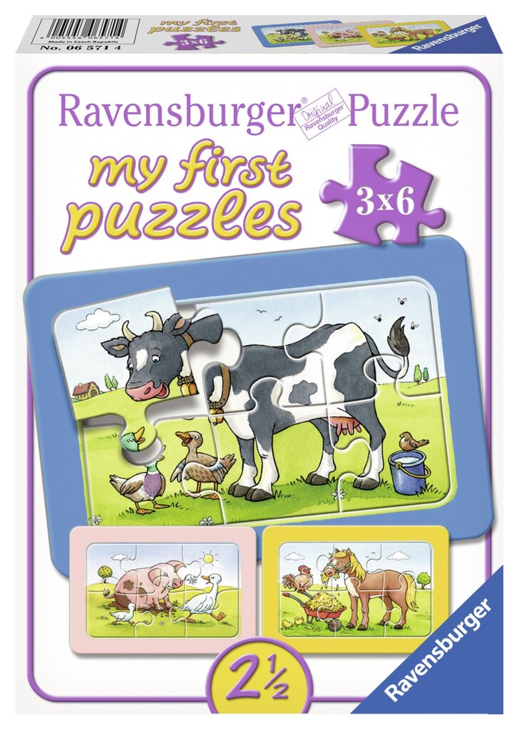 Mano pirmoji dėlionė Ravensburger, 3x6 d. kaina ir informacija | Dėlionės (puzzle) | pigu.lt