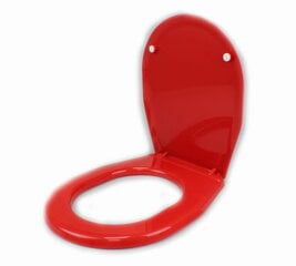 Universali klozeto sėdynė 435x357x37 mm, polipropilenas, raudona kaina ir informacija | Priedai unitazams, bidė | pigu.lt