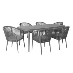 Комплект садовой мебели с 6 стульями Home4You Ecco (890910199)  цена и информация | Комплекты уличной мебели | pigu.lt