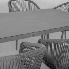 Комплект садовой мебели с 6 стульями Home4You Ecco (890910199)  цена и информация | Комплекты уличной мебели | pigu.lt