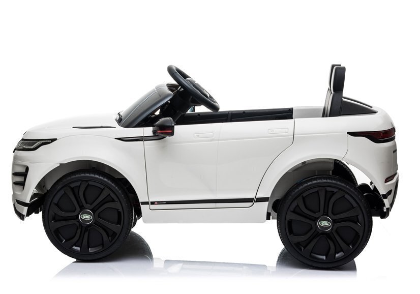 Dvivietis vaikiškas elektromobilis Lean Range Rover Evoque, baltas kaina ir informacija | Elektromobiliai vaikams | pigu.lt