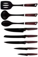 Набор ножей и кухонных инструментов Edenberg из 9 предметов (каштановый) цена и информация | Ножи и аксессуары для них | pigu.lt