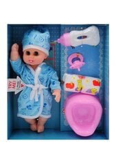 Lėlė-kūdikis su puoduku ir buteliuku kaina ir informacija | Žaislai mergaitėms | pigu.lt