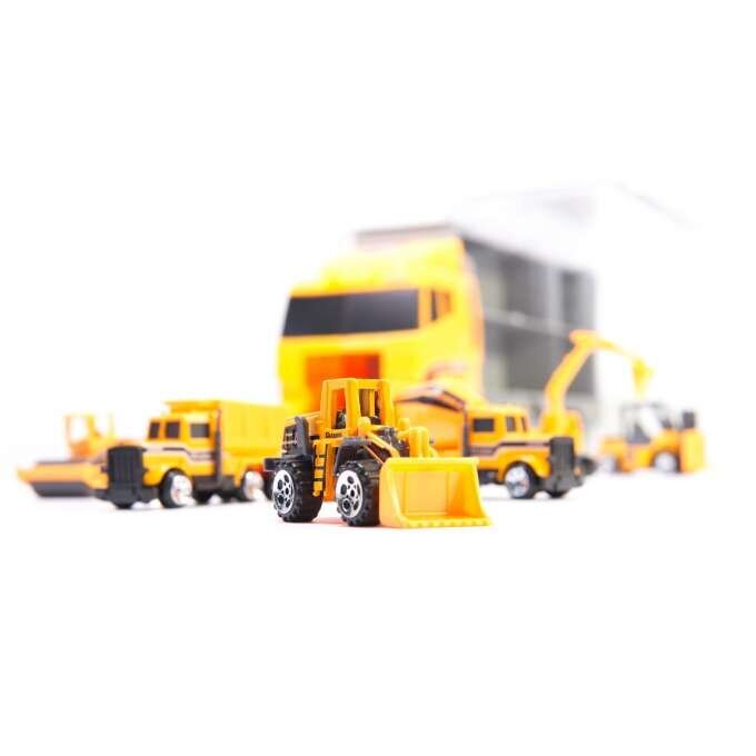 Žaislinis sunkvežimis su paleidimo įranga + metalinė automobilių statybos įranga kaina ir informacija | Žaislai berniukams | pigu.lt