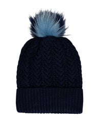 Синяя вязаная шапка на подкладке для девочек Gulliver цена и информация | Шапки, перчатки, шарфы для девочек | pigu.lt