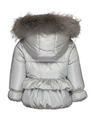 Žieminė striukė mergaitei Gulliver, sidabrinės spalvos kaina ir informacija | Žiemos drabužiai vaikams | pigu.lt