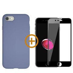 Силиконовый чехол «SoundBerry» фиолетовый Full protection + защитное стекло для iPhone 7/8, SE2020 цена и информация | Чехлы для телефонов | pigu.lt