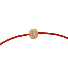 Красная нить браслет с сертифицированным бриллиантом 0,03 карата цена и информация | Женские браслеты | pigu.lt