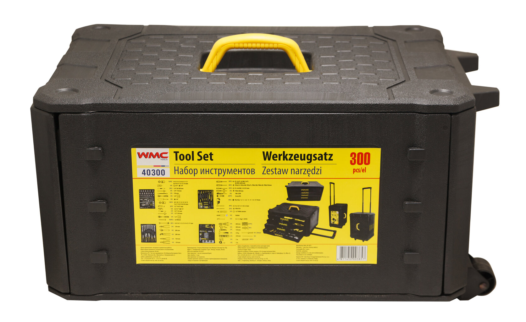 Įrankių rinkinys 300 dalių, 1/4", WMC TOOLS, 40300 kaina ir informacija | Mechaniniai įrankiai | pigu.lt