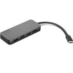 4-портовый концентратор Lenovo USB A с разъемом USB-C GX90X21431 цена и информация | Адаптеры, USB-разветвители | pigu.lt