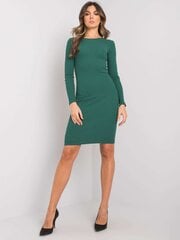 Женское темно-зеленое платье приталенного кроя цена и информация | Платья | pigu.lt
